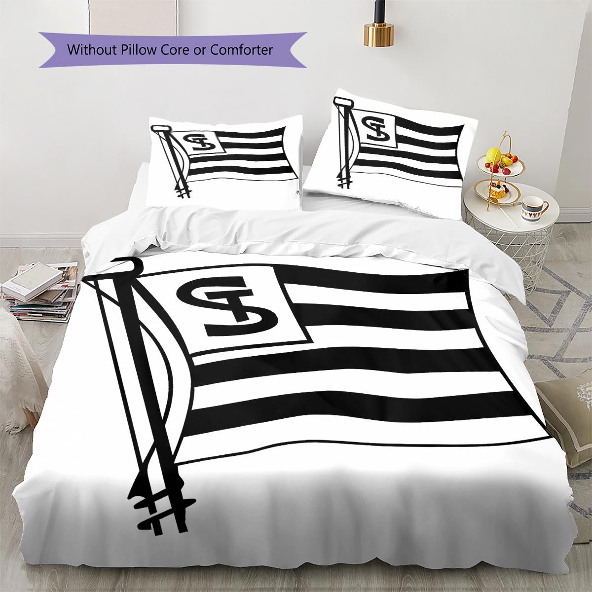 

SK Sturm Graz Pattern Bedding,Quilt Set Quilt Cover Pillowcase Home Birthday Gift (1 * duvet cover + 2 * pillowcase, without core) 140x200cm