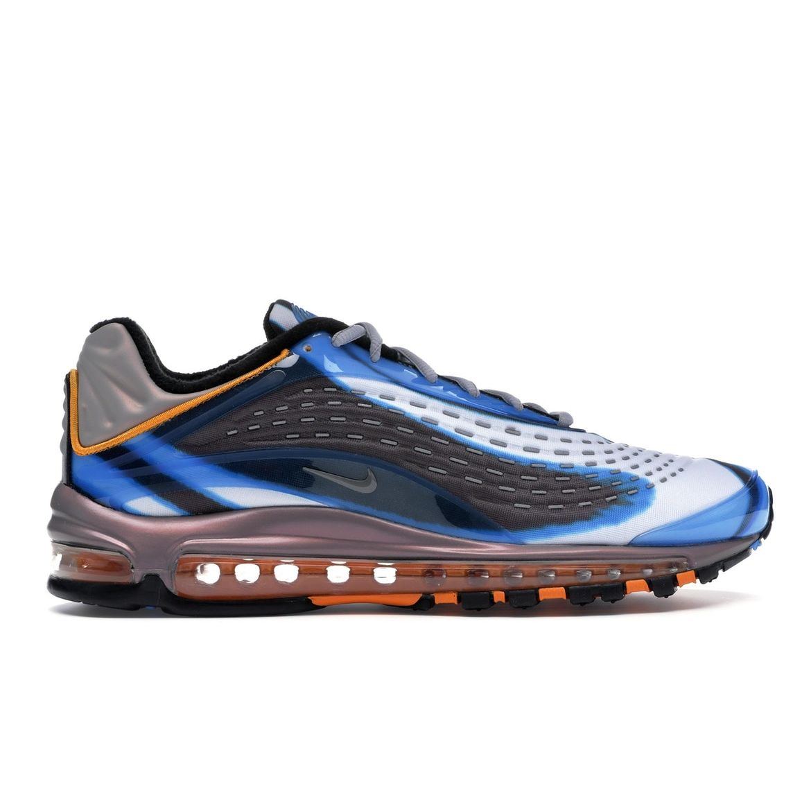 

Nike Кроссовки унисекс Air Max Deluxe Photo Blue Wolf-Grey-Orange-Pel-Black AJ7831-401