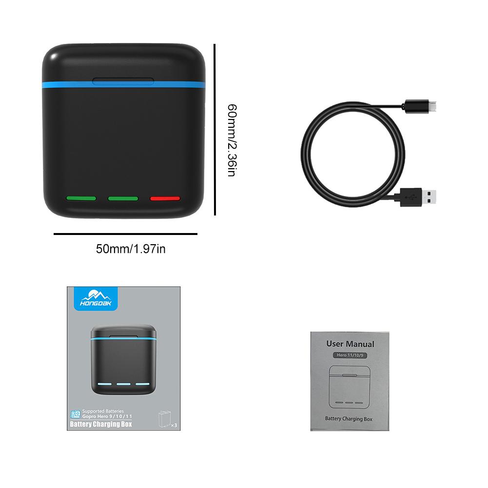 Battery Charger For GoPro Go Pro Hero Batteries Storage