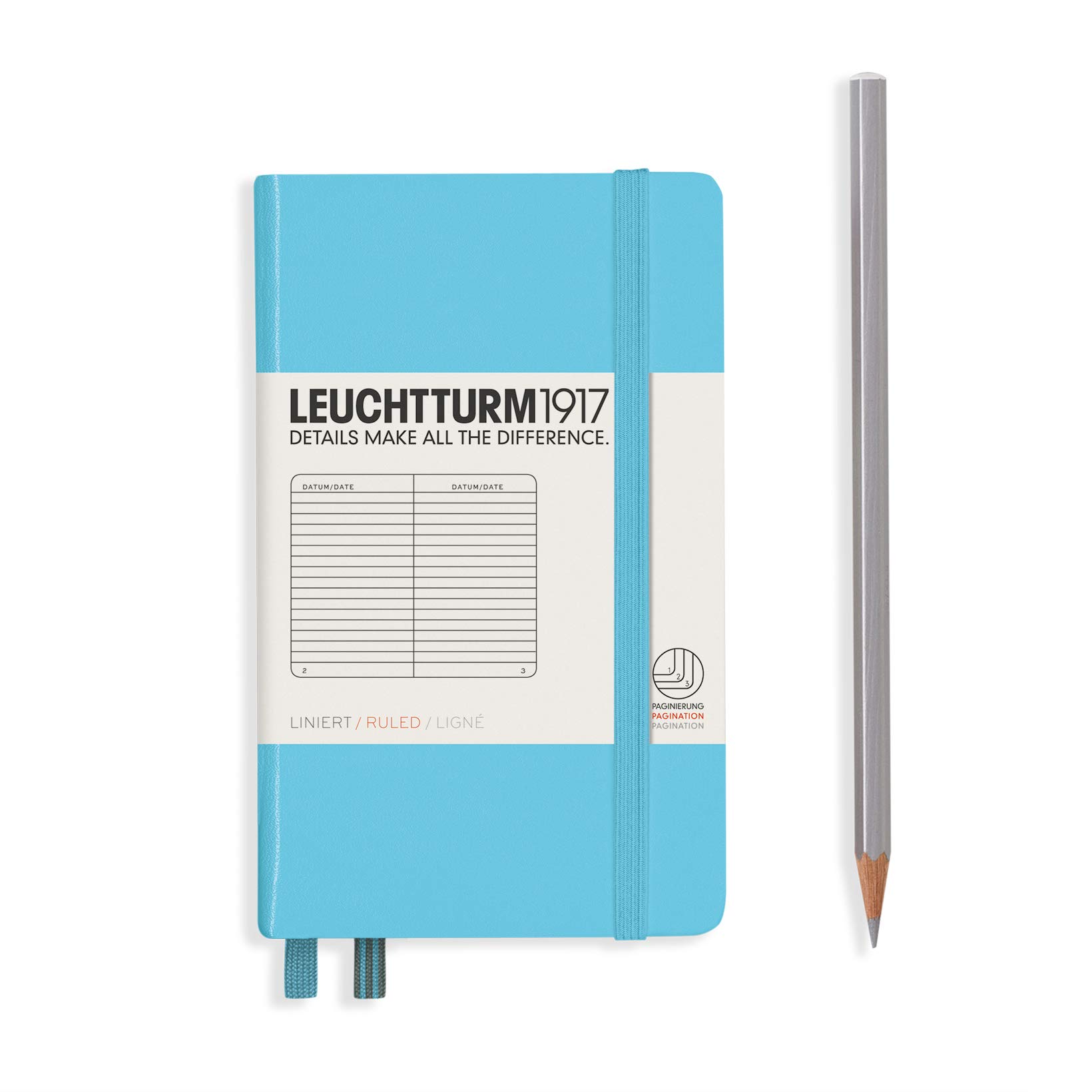 LEUCHTTURM1917 Notebook A6 Lined Ice Blue 357475