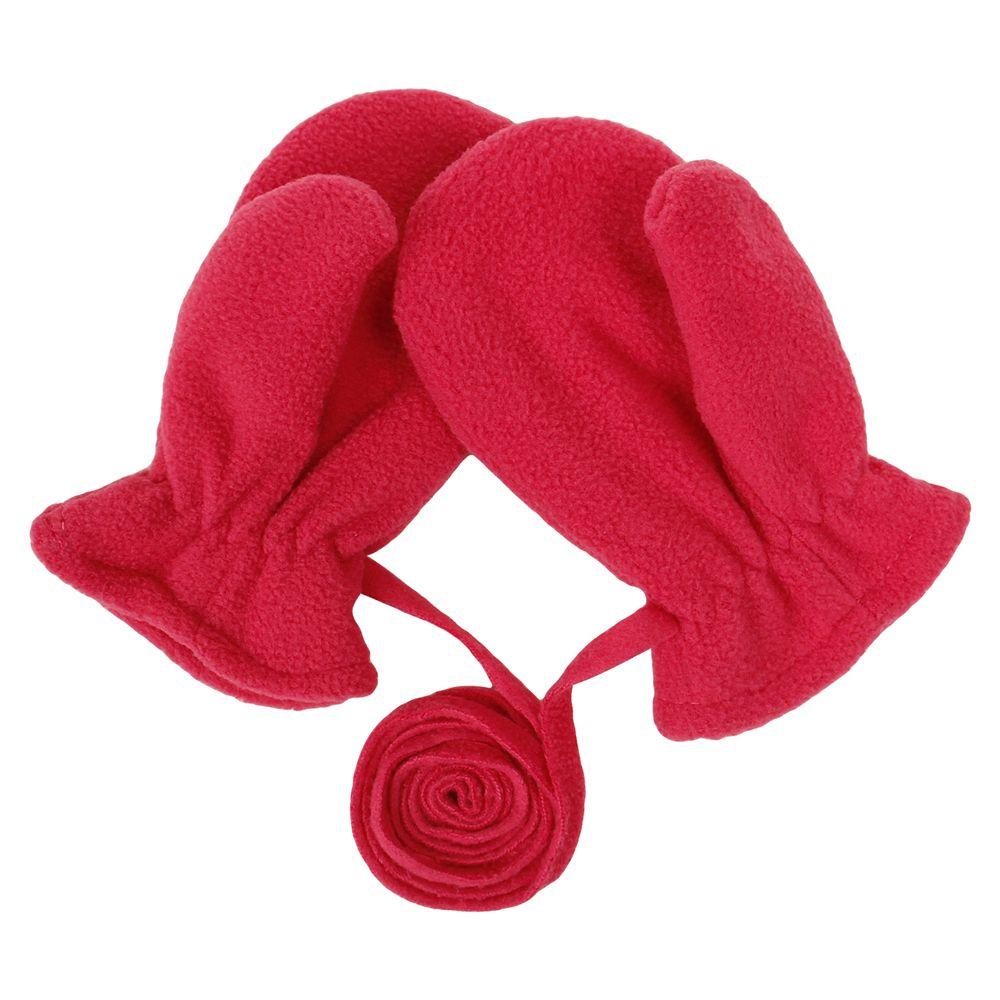 4T Polar Fleece Easy-On Baby Toddler Lanyard Mittens Boys Girls Gloves Fleece Lined Kids Mittens