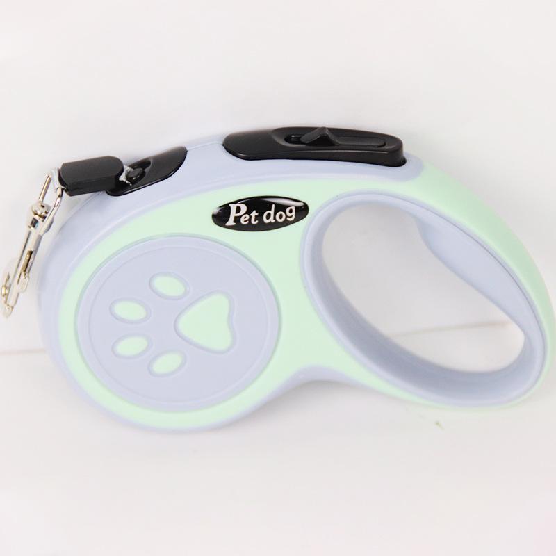 One-Button Retractable Shock-Absorbing Dog Leash for Safe Outings