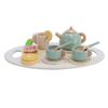 Wooden Teapot Tea Cup Set for Little Girls Role Playing Enhance Social Skills Pretend Wood Tea Set
