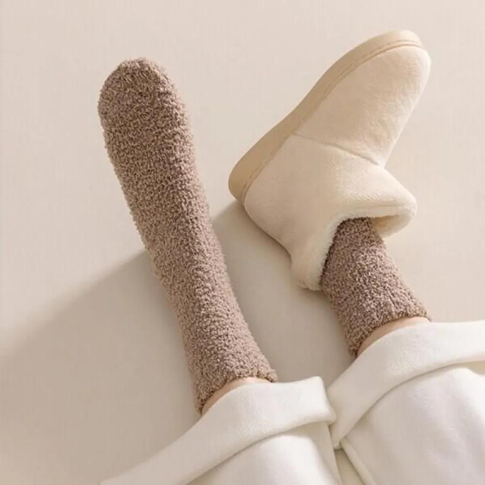 4-Piece Set of Sleep Socks, Non-Compression Winter Socks, Cold Weather Retention