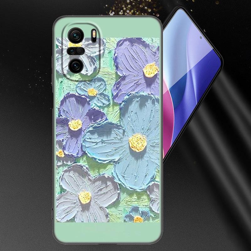 

Чехол для телефона с тиснением в виде цветка для Xiaomi Mi POCO X3 NFC GT M4 M3 12 11T 10T Pro A3 11 Lite NE 5G 12X 11i F3 Мягкий черный чехол из ТПУ Xiaomi Mi A3 Lite