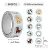 500Pcs/Roll Q Pet Dogs Kids Rewards Stickers - DIY Scrapbooks Album Decor Sealing Label Decals
