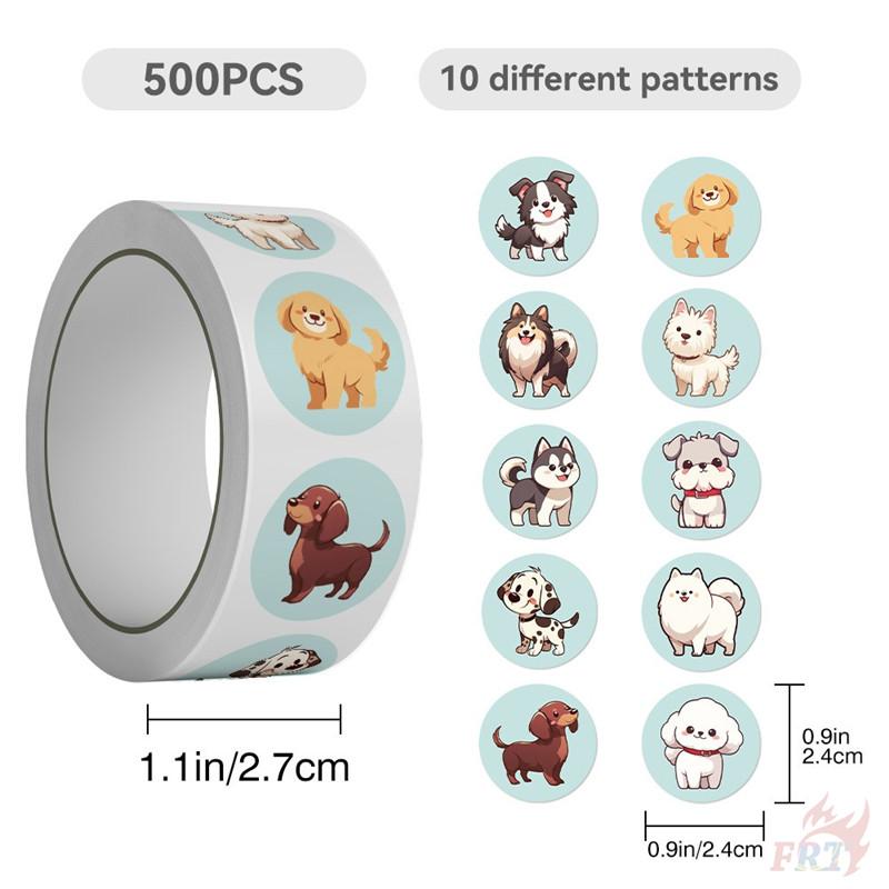 500Pcs/Roll Q Pet Dogs Kids Rewards Stickers - DIY Scrapbooks Album Decor Sealing Label Decals