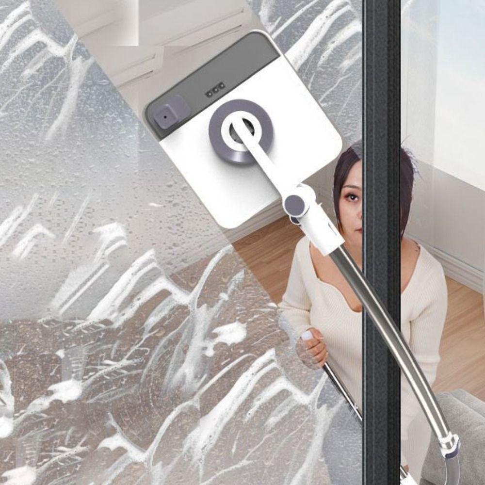 Stretchable High-rise Window Cleaner Gray Household Glass Wiper Windows Cleaning Tool  Wall Facing