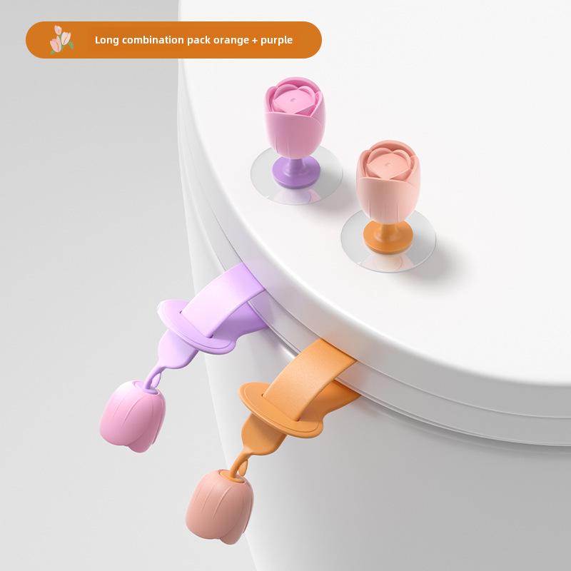 Poignée de levage de couvercle de toilette anti-salissure créative