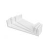 SONGMICS Set of 3 Modern Wall Shelves, Floating MDF Storage Shelving with High Gloss Finish, and Invisible Mounting, White