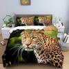 3D Bedding Set Animal Theme Bedding Set Leopard Pattern Duvet Cover AU Full Size Bedding Sheet/Double Home Decoration