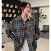 La Chapelle Unisex Brushed Plaid Long-Sleeve Shirt