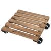 Wooden Pot Trolley Brown 29X29 Cm