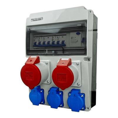 Quadro de Distribuição de Obra 32A 16A 3X230V Protegido Com Tomadas de Força