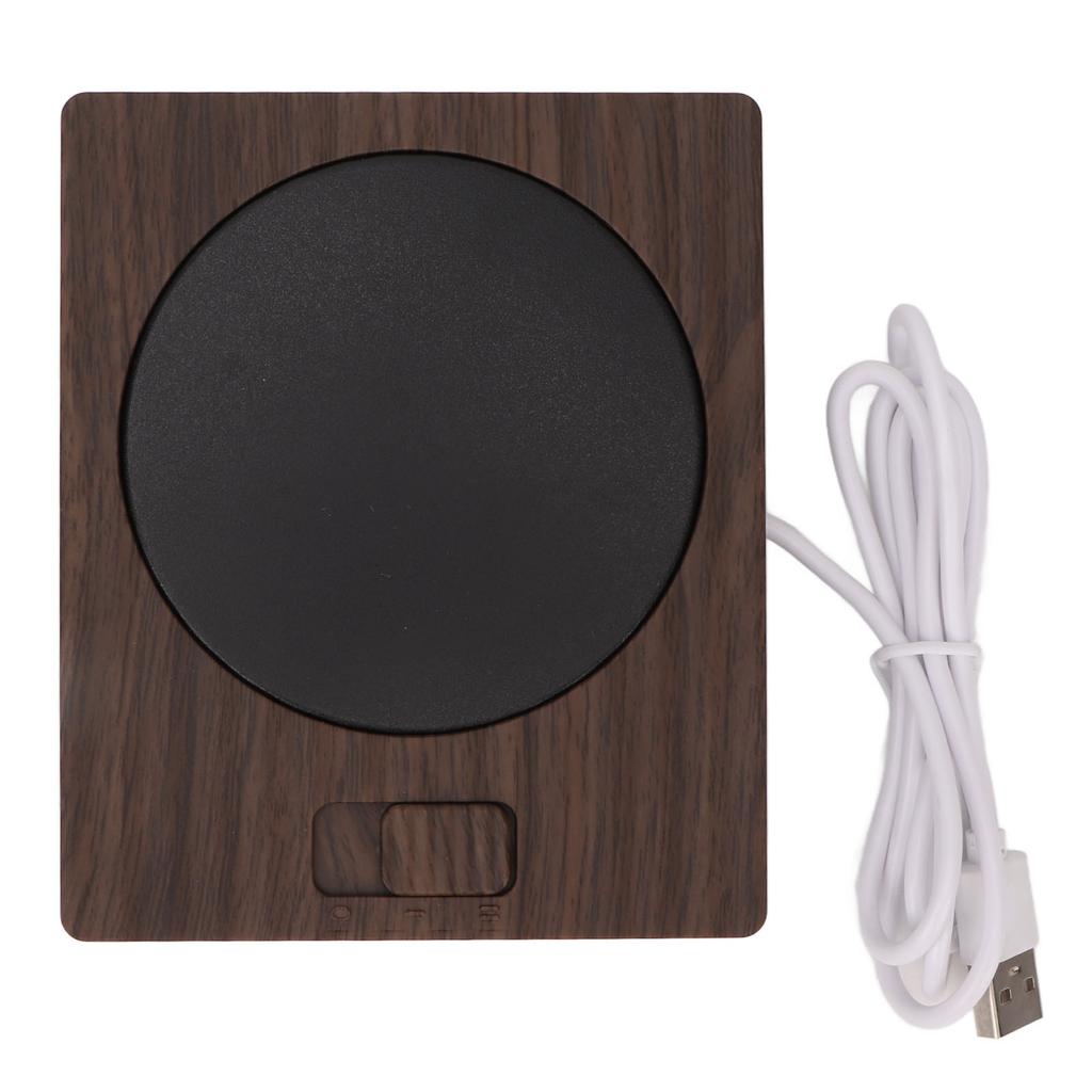 Tassenwärmer Elektrisch USB 2 Stufen Temperaturverstellbar Tassenwärmer Pad für Tee Milch Walnuss