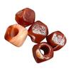 14×15mm Multi-Faceted Red Agate Beads with High Oil Patina for Jewelry Making