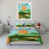 Hot Air Balloon Landscape Decor Soft Comfortable Duvet Cover Bedding Set Included 1*Duvet Cover & 2*Pillowcases, Gift