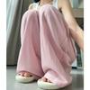 Cotton and Linen Summer Women's Wide Leg Full Pants High Waist Summer Female Elegant Minimalism Straight Loose Trousers