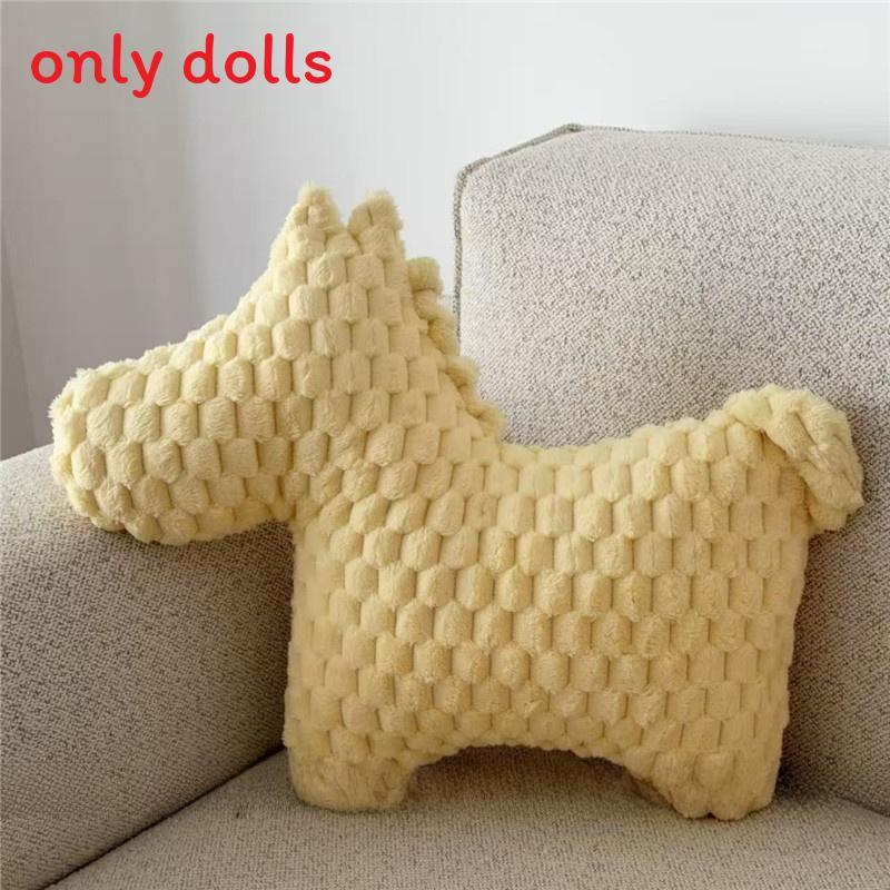 Animal Plush Cushion With Solid Color Design For Living Room Decor