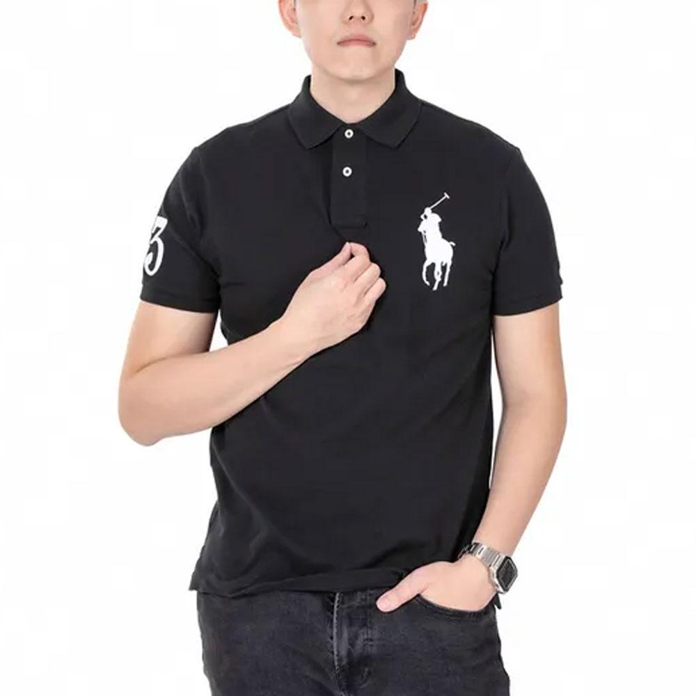 Polo Ralph Lauren Büyük Pony Logolu İşlemeli Düz Renk Kısa Kollu Polo Tişört Erkek üstler Koyu Gri 710697457-046
