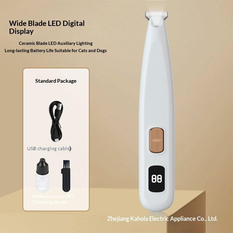 Cat Foot Shaving Hair Dogs Foot Shaving Hair Rechargeable LED Light Waterproof Hair Shaving Foot Shaving Hair Pet Electric Clipper Electric Clipper