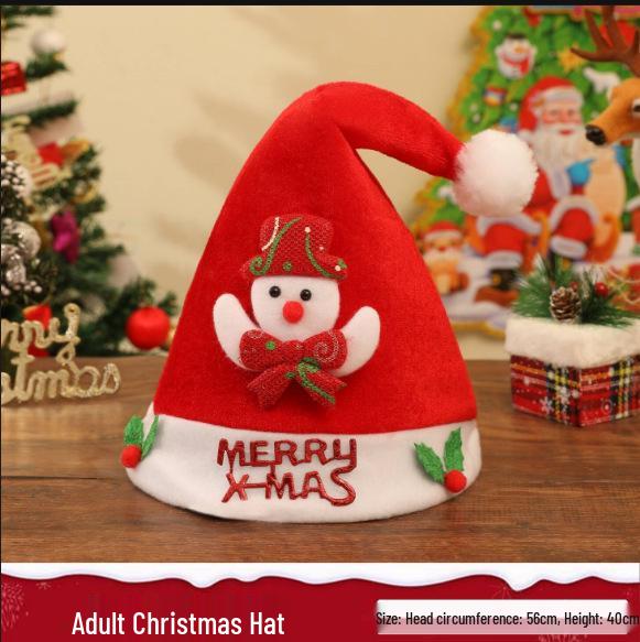 Dicke Plüsch Weihnachtsmannmütze - Weihnachtsgeschenk für Erwachsene, Jungen und Mädchen