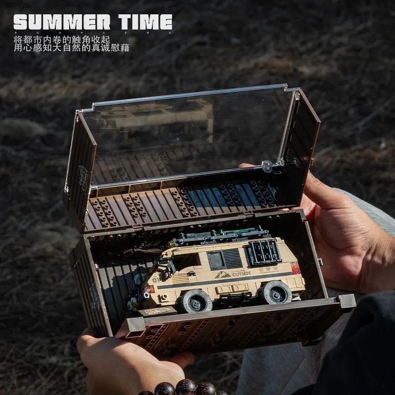 489PCS Camper Building Blocks City Passenger Truck Van Model Bricks Set With Display Box Kids Educational DIY Toy Holiday Gifts