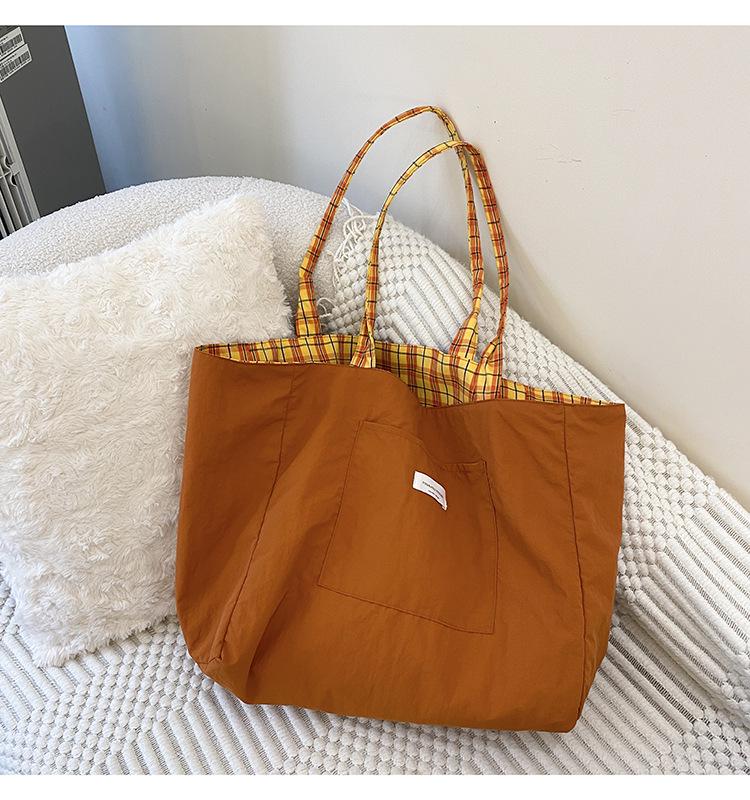2024 Retro Canvas Tragetasche - Großes Fassungsvermögen, Doppelseitig, Einzelne Schulter, Modische Leichte Pendeltasche