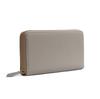 BONAVENTURA Long Zip Wallet X Made with the Finest European This Minimalist Wallet Is Made with Genuine Leather and Makes a Great [Greige Yellow]