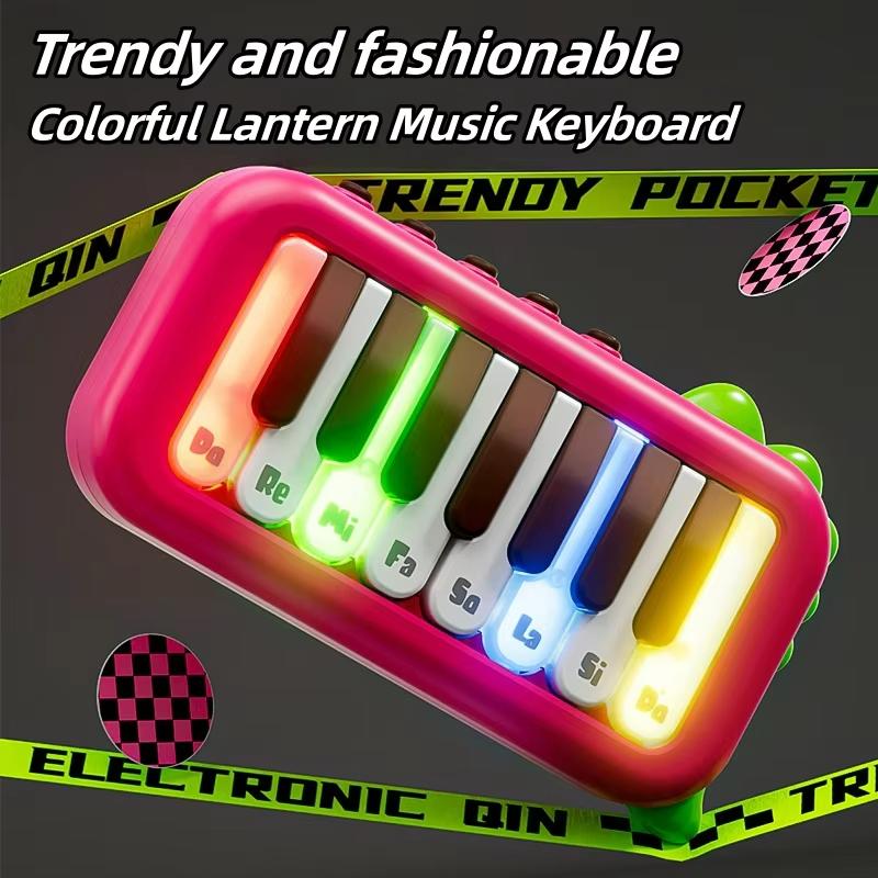 Tastiera Elettronica Tascabile Giocattolo per Bambini Puzzle per Bambini Educazione Precoce Ragazzo e Ragazza Giocattoli per l'Illuminazione Musicale per Regalo di Compleanno