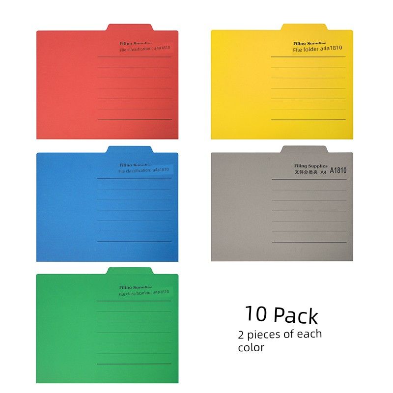 Thickened A4 Color Paper File Category Folder 98213 Index Folder Stationery Folder Storage Single Piece