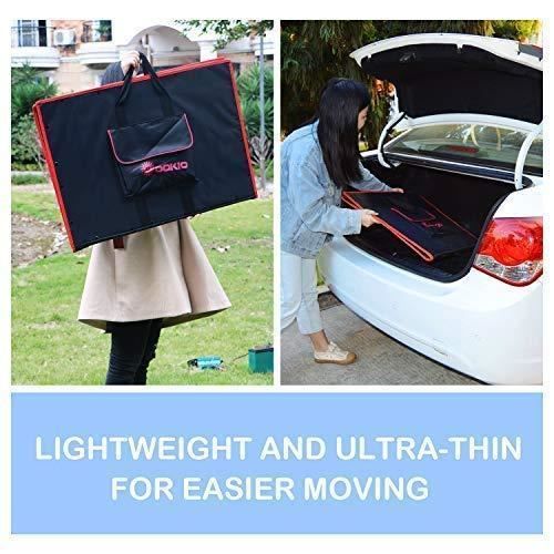 DOKIO Panneau Solaire 100W 12V MONOcristallin PLIABLE AVEC INVERSEUR Solaire 2 ports USB Pour Plein air