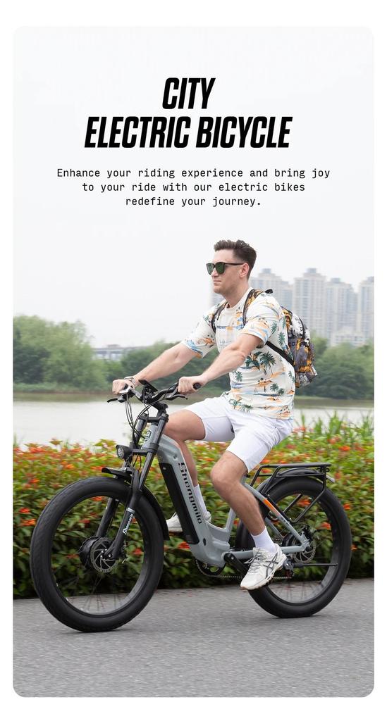 Shengmilo Mx06 Pro Electric Bike 2000W Dual Motor Electric Bicycle Fat Bike Electric 26" E-bike 48V 17.5AH Battery Ebike