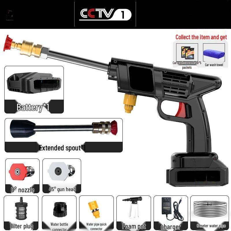 

Новая немецкая беспроводная мойка высокого давления для автомобиля с литиевой батареей Pure Copper Motor, Pressure Optimal