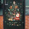 Christmas Window Stickers Santa Claus Xmas Tree Cartoon Glass Decal Merry Christmas New Year Holiday Decorations for Home