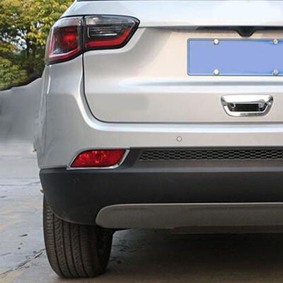Für Jeep Compass 2017 2018    2022 Auto Karosserie ABS Chrom Abdeckung Zierleiste Hinten Heck Nebelscheinwerfer Lampe Rahmen Aufkleber