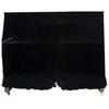Durable, Thick, Washable Dustproof Piano Cover for Upright Pianos and Double Stools, 158 x 45 x 112cm (Black)