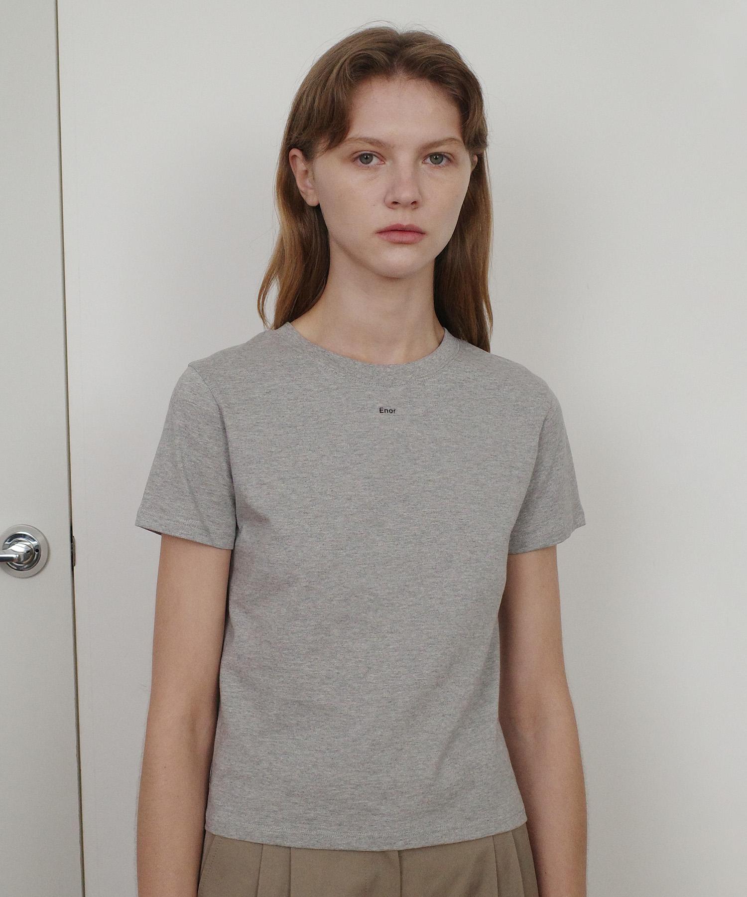 Enor Basic Enor Crop T-Shirt - Gray S