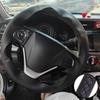 Auto Interior Accessories Hand Sewing Perforated Anti-Slip Artificial Leather Steering Wheel Cover  For Honda CR-V 2012- 2016