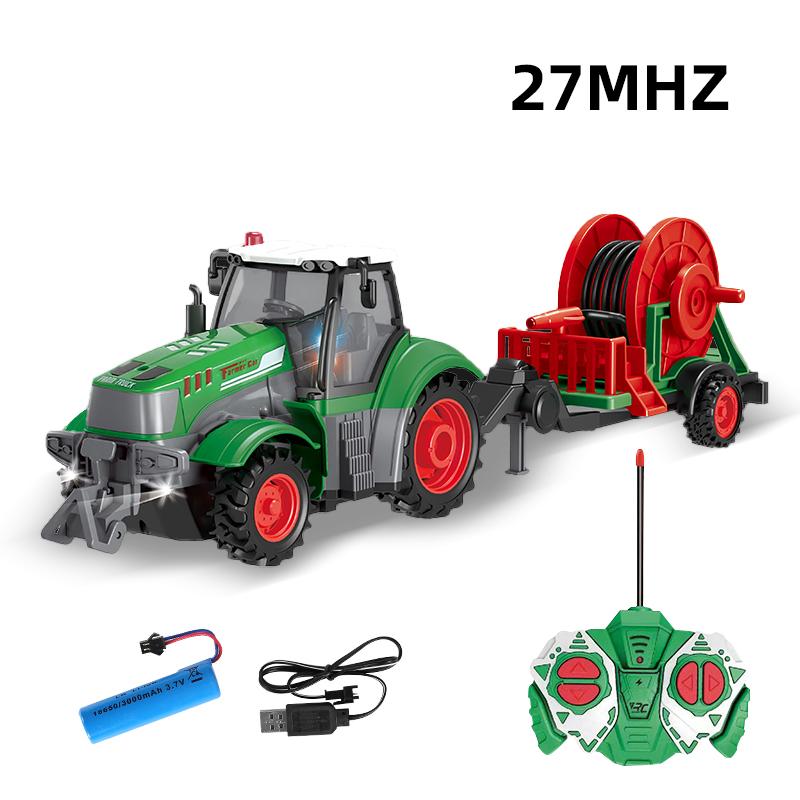1/24 RC Farmer Tractor Remote Control Trailer Car for Boys Light Farmer Truck Electric Model Toys 27mhz Radio-Control Truck Xmas