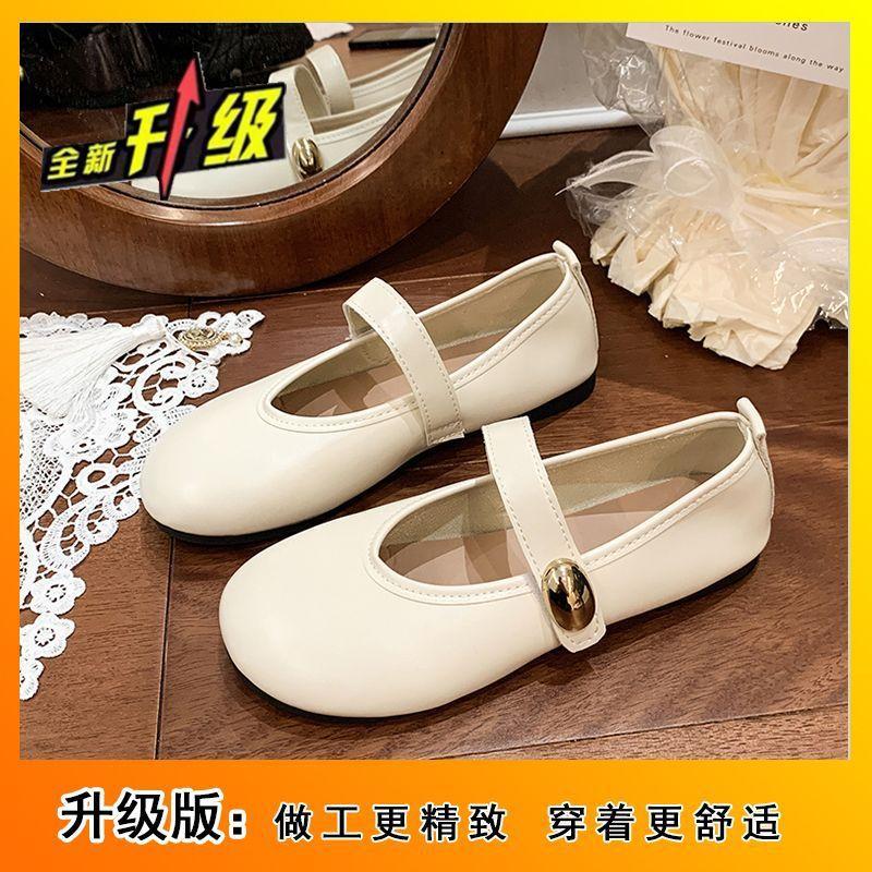 Round head fashion explosion single shoes retro Mori 2025 women's shoes with commuting versatile small leather shoes literary style