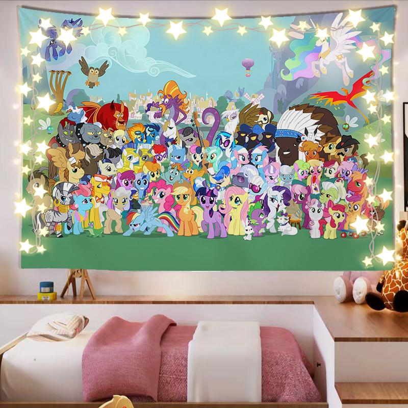 My Little Pony Tapestry - Cute Girls' Room Dorm Decor Wall Hanging Backdrop.