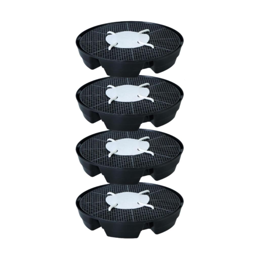 4x Self Watering Pot Base Stand, Greenhouse Gardening Balcony Fabric Plant Tray