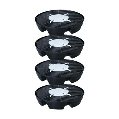 4x Self Watering Pot Base Stand, Greenhouse Gardening Balcony Fabric Plant Tray