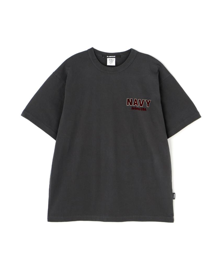 AVIREX MIL. ACADEMY T-SHIRT "US.NAVY" Men's M 410 Charcoal 783-5134027
