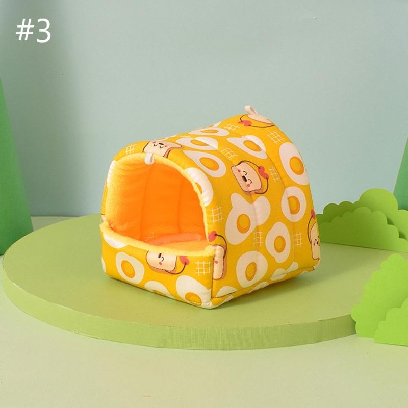 Hamster Print Hammock Sleeping Bed Hanging Bed Mat Cage Accessories Warm AntiScratch Tunnel Bed for Ferrets Squirrels