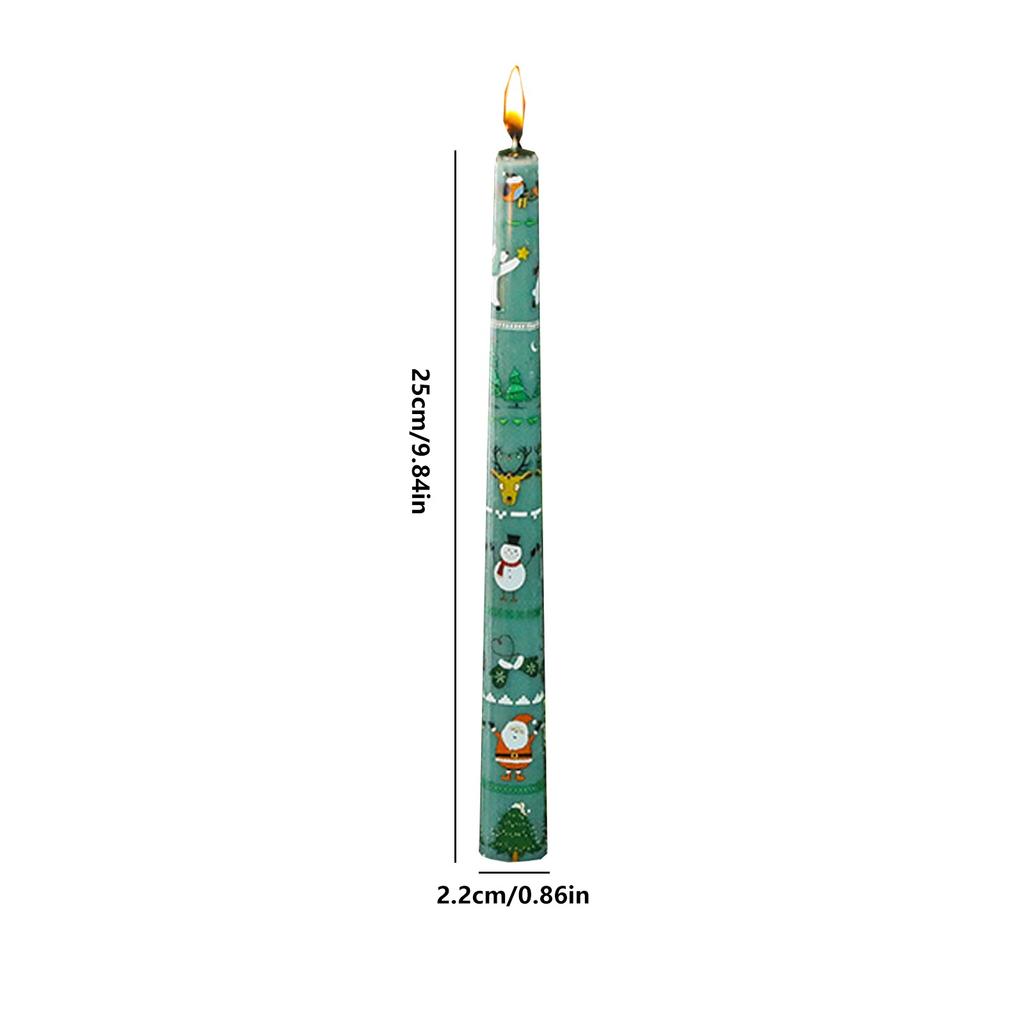 2pcs Christmas 25cm Banquet Candle Decoration Candlelight Dinner Christmas Decoration Long Pole Wedding Candle Wholesale