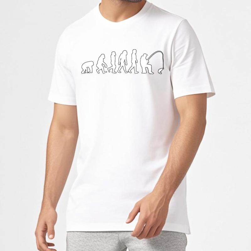 Soft Big Size Tee Unisex Oneck Tshirt Plus Size Evolution Of Unisex To Fisherunisex Classic Male Teeshirt Trendy Tshirt Streetwear Tee