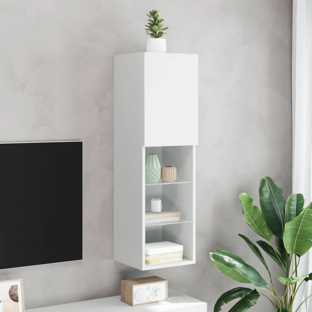 LED TV Stand In White 30.5 X 30 X 102 Cm