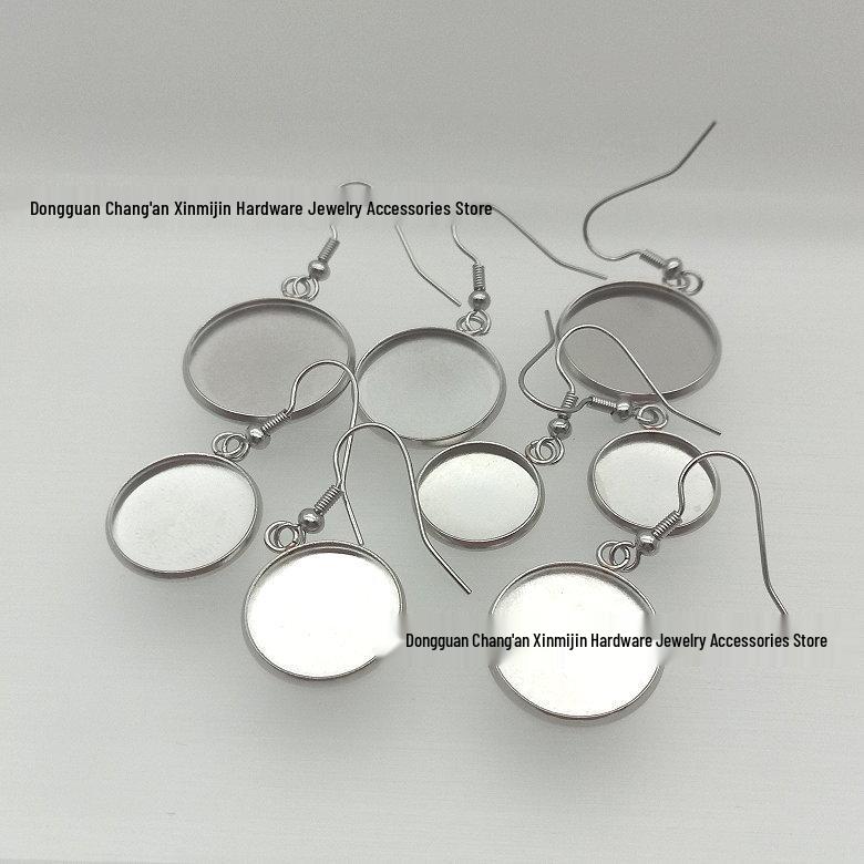 

Пружинные ушные крючки из нержавеющей стали и основа для серег с диском из драгоценного камня, 6-30 мм, DIY, ручная работа, аксессуары для ювелирных изделий-пусетов 6MM base